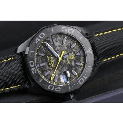 태그호이어(Tag heuer)아쿠아레이서 칼리버5 카본 카본다이얼 나일론스트랩