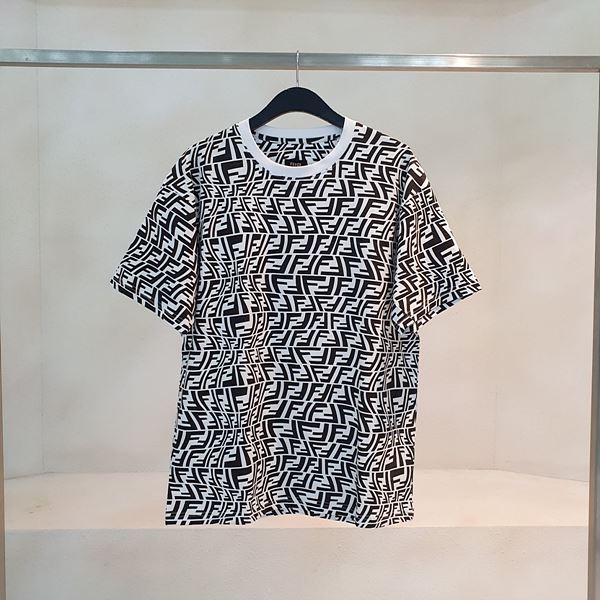 (국내배송) 펜디 23 SS FENDI FF 웨이브 로고 티셔츠